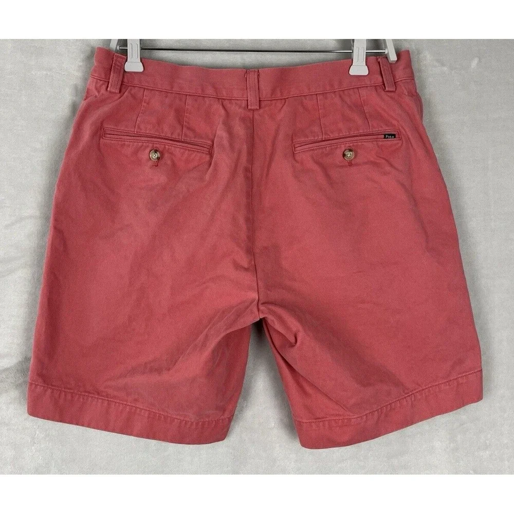 POLO RALPH LAUREN Short Men 32 Red Classic Fit Chino Cotton Pocket Preppy